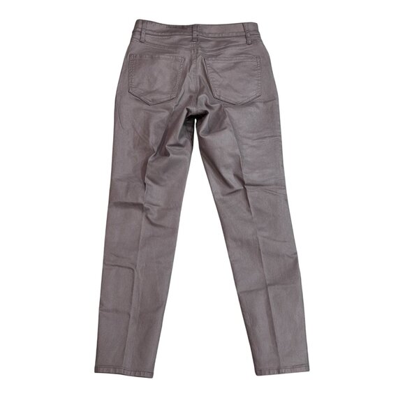 Express Skinny High Rise Womens Pants 4R Conscious Edit Beige Cotton Blend Made - Picture 2 of 11